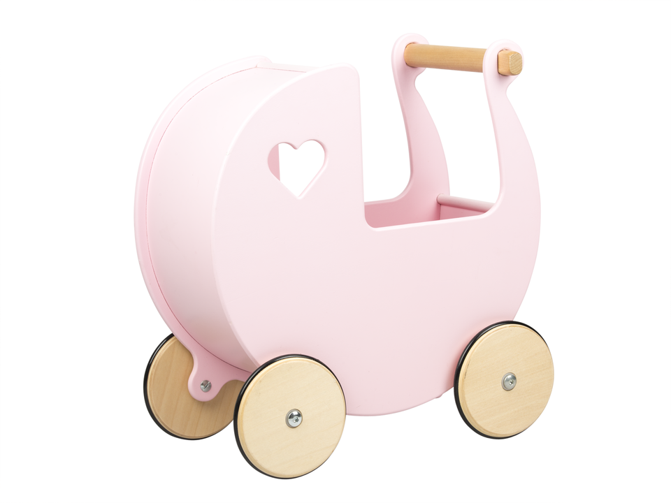 Traditional Dolls Stroller (Pram) - Light Pink