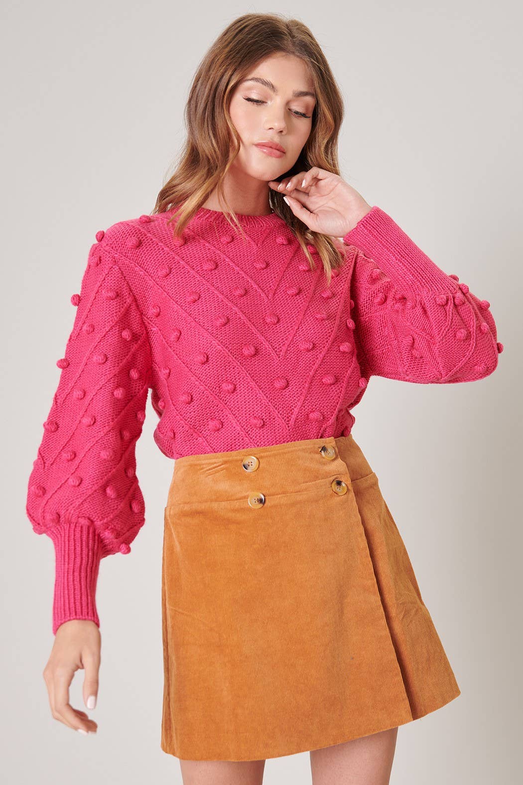 Shake Your Pom Pom Sweater: Fuchsia