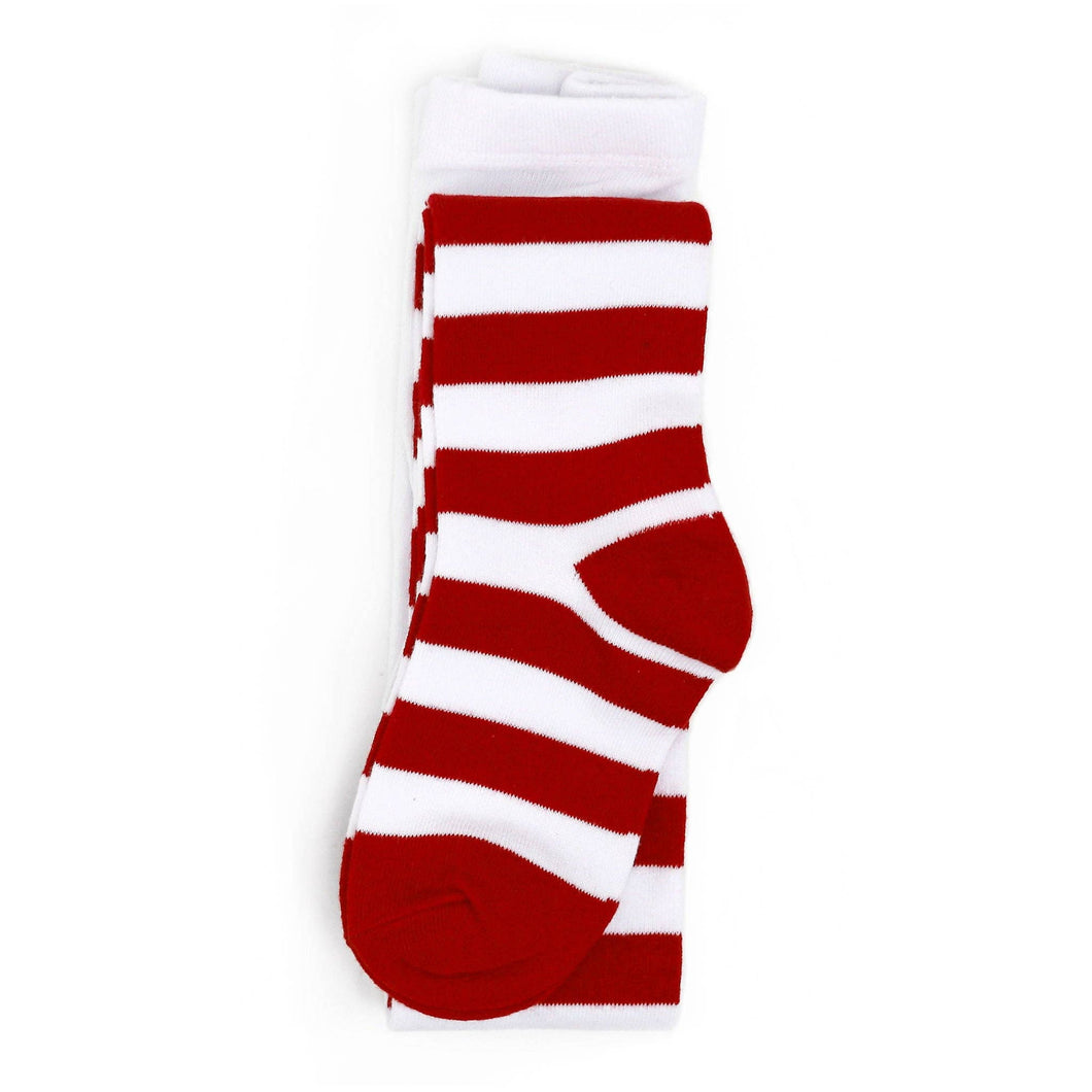 Peppermint Stripe Knit Tights: 3-4 YEARS