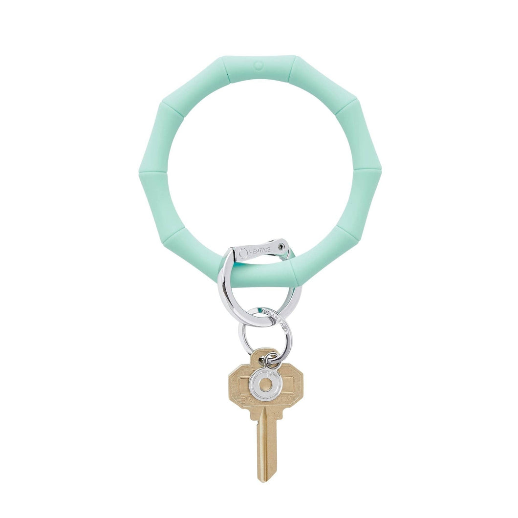 Silicone Big O® Key Ring - Pistachio Bamboo