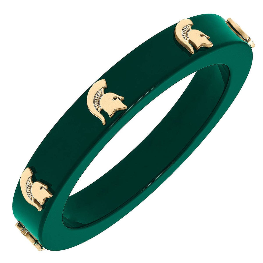 Mascot Resin Logo Bangle in Spartan Green