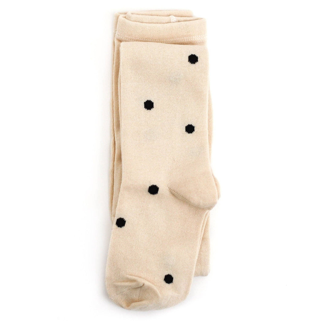 Vanilla Dot Knit Tights: 3-4 YEARS