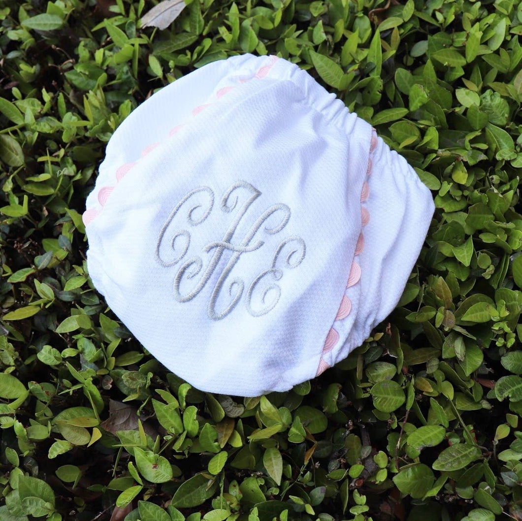 Diaper Cover - Pique with monogram