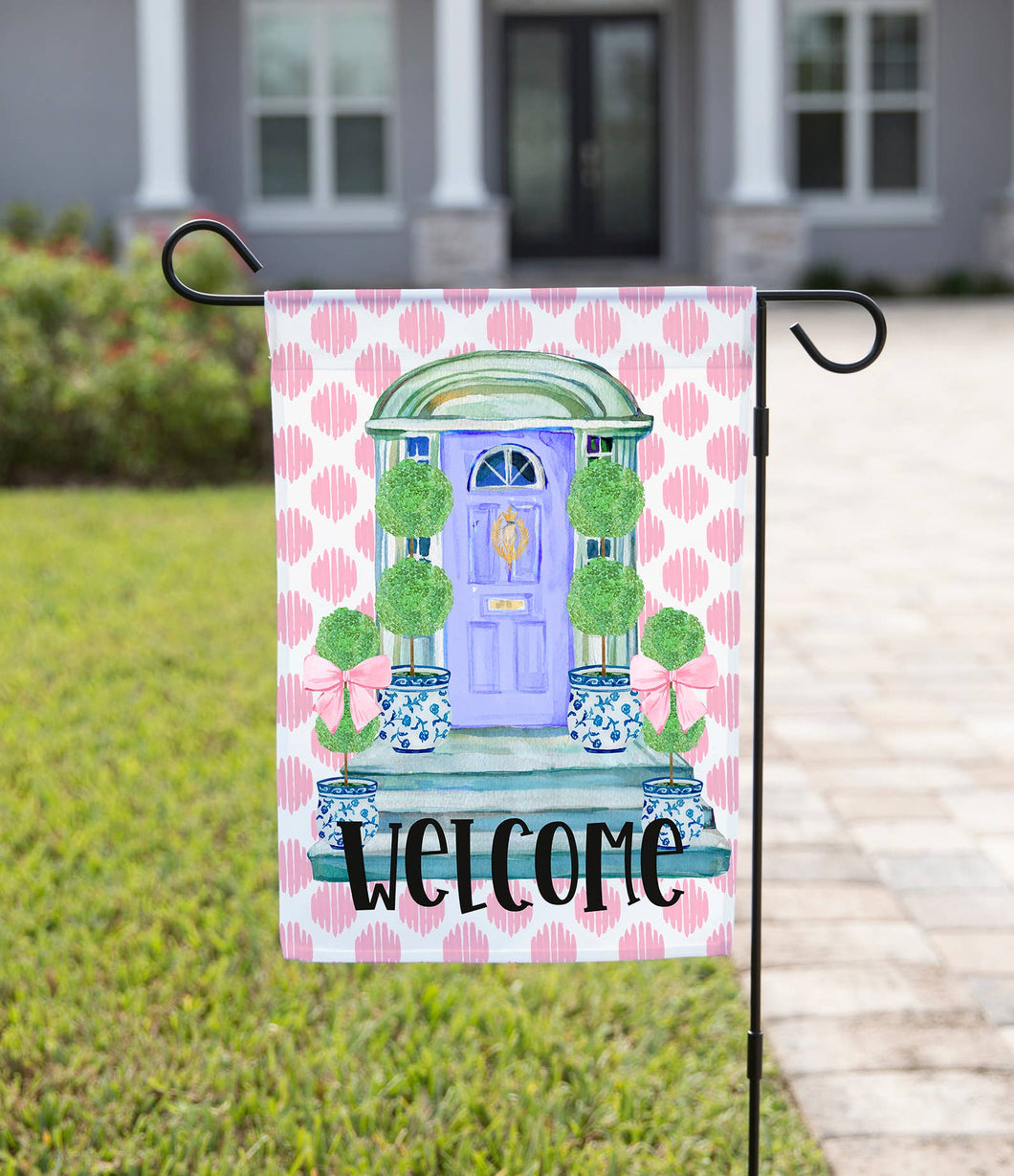 Spring Garden Flag - Purple Door Welcome: 12