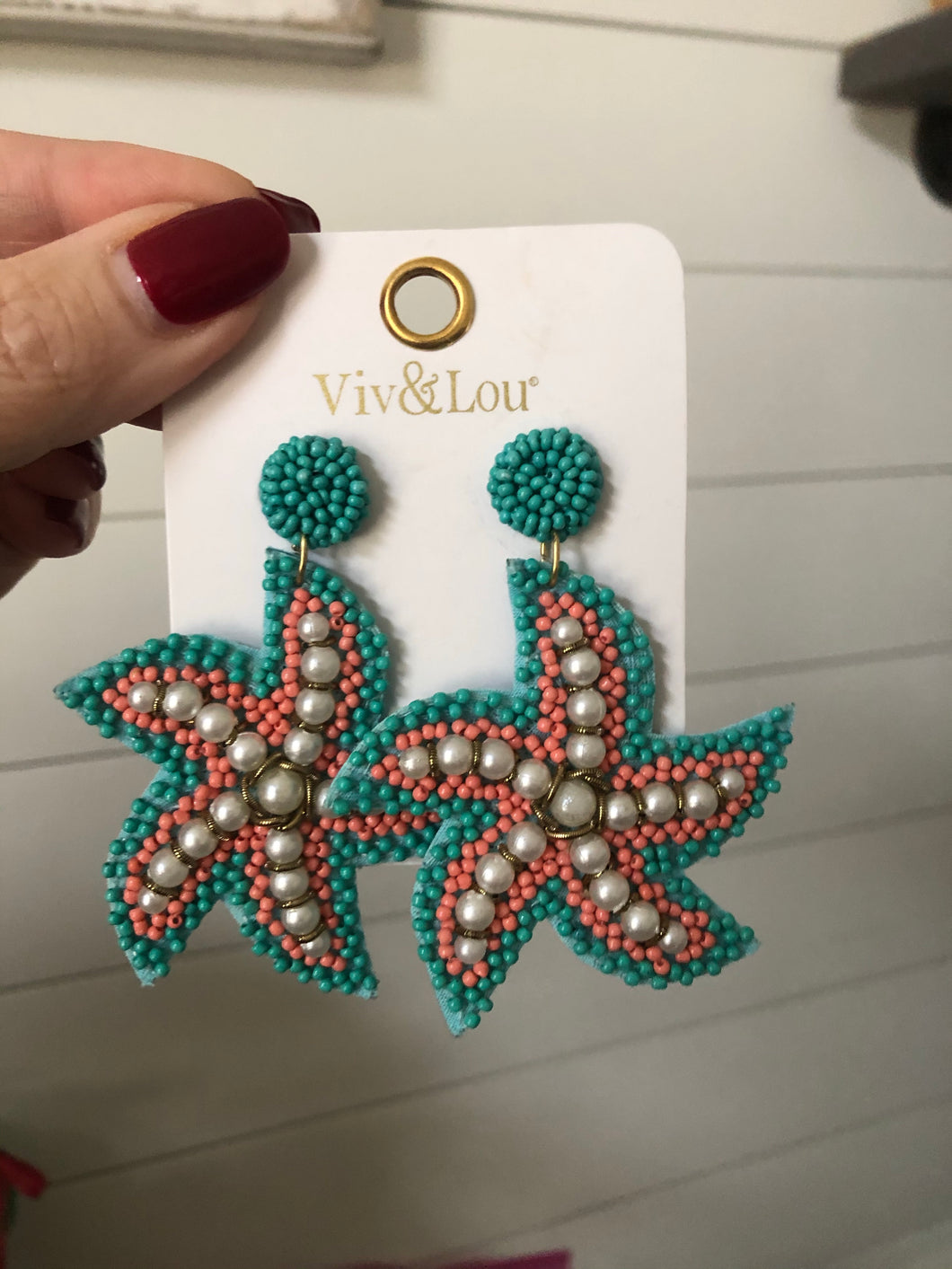 Viv and Lou starfish earrings