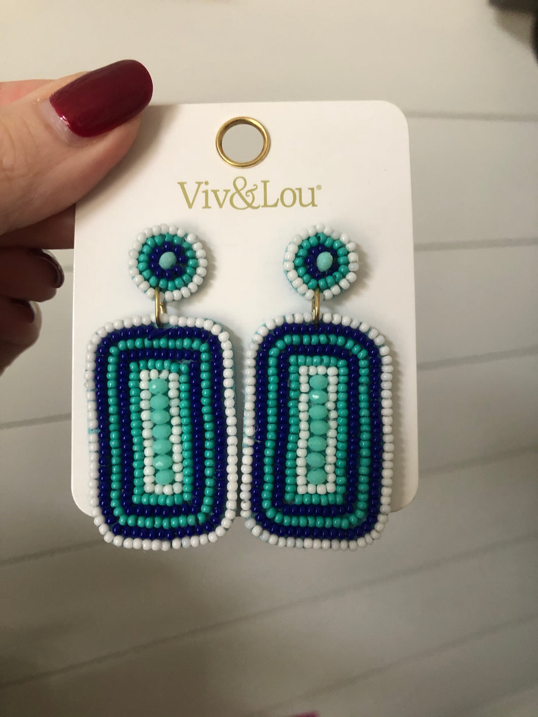 Viv and Lou blues dangle earrings