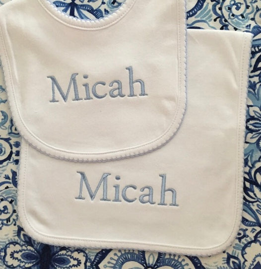 Picot trimmed baby items