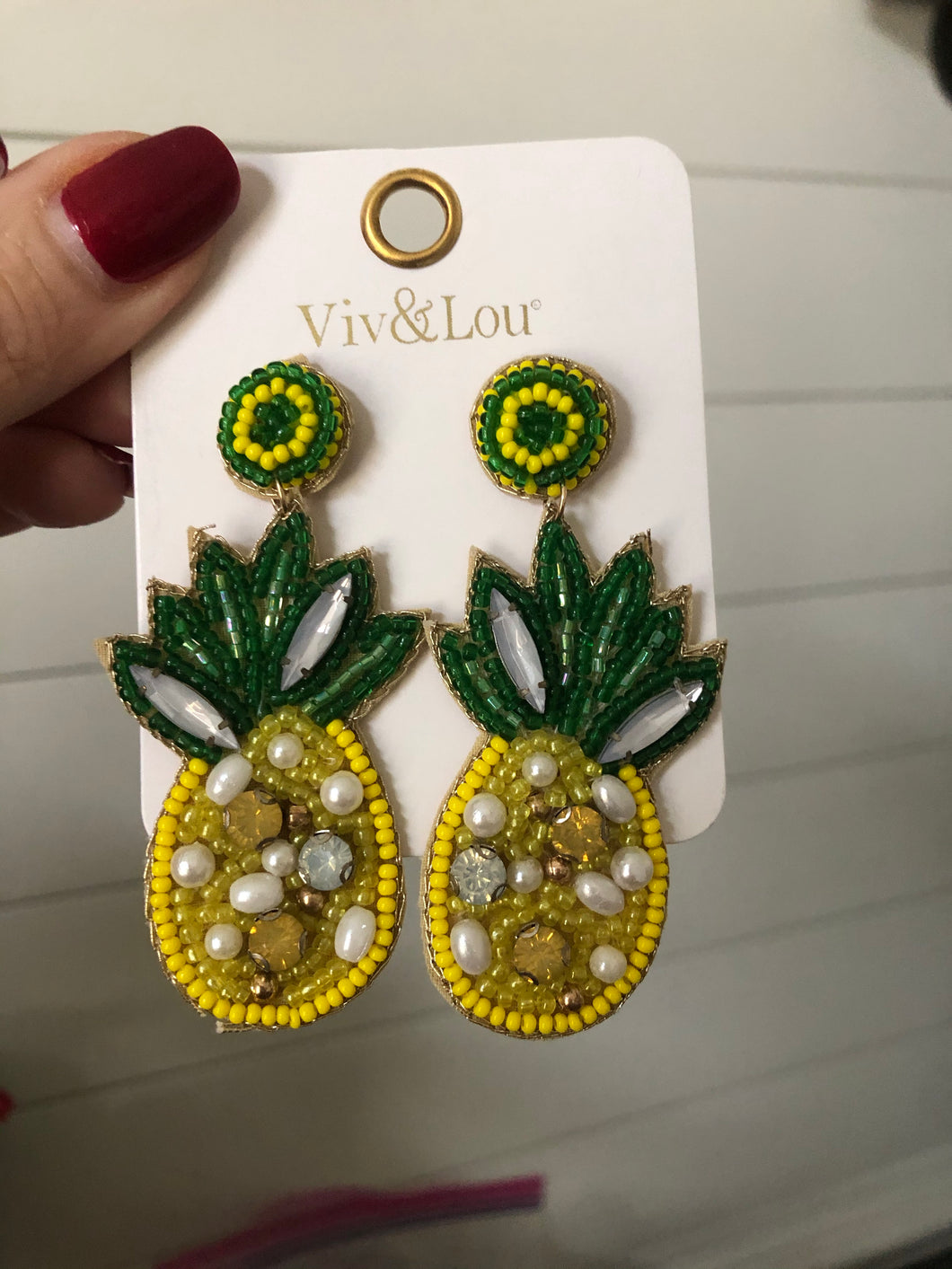 Viv and Lou pineapple earrings