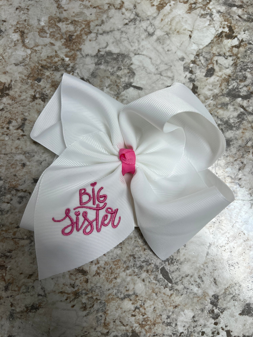 Big Sister Embriodered Bow