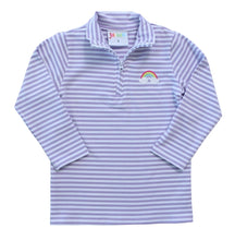 Load image into Gallery viewer, Quarter Zip Pullover-rainbow embroidery
