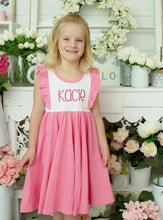 Load image into Gallery viewer, Girls flutter sleeve twirl dress
