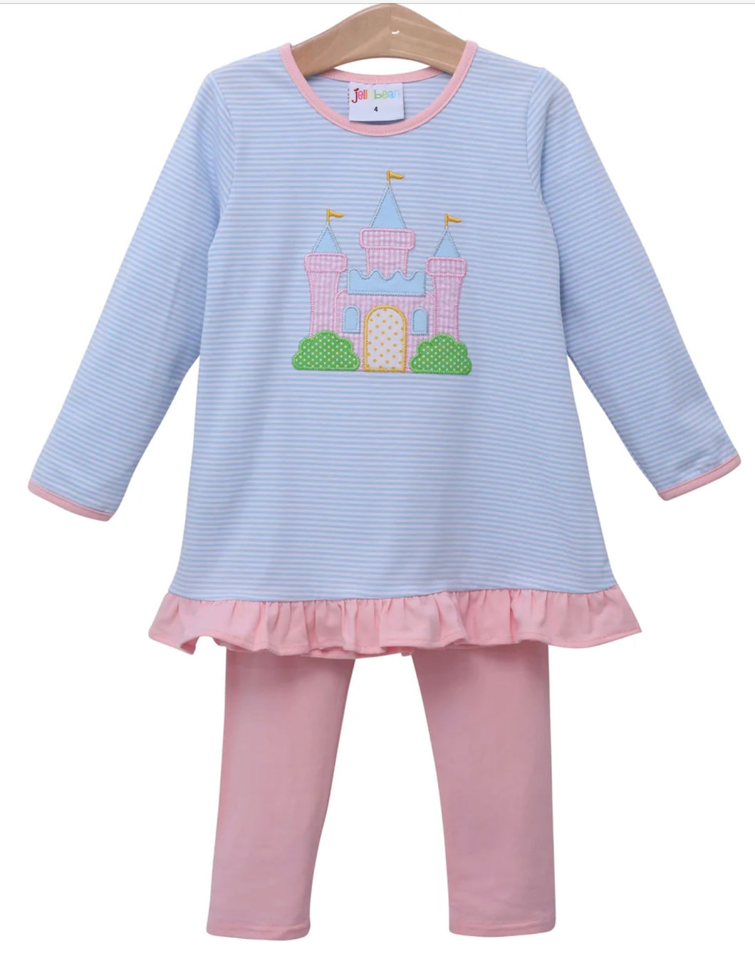 Princess Castle Appliqué Pant set