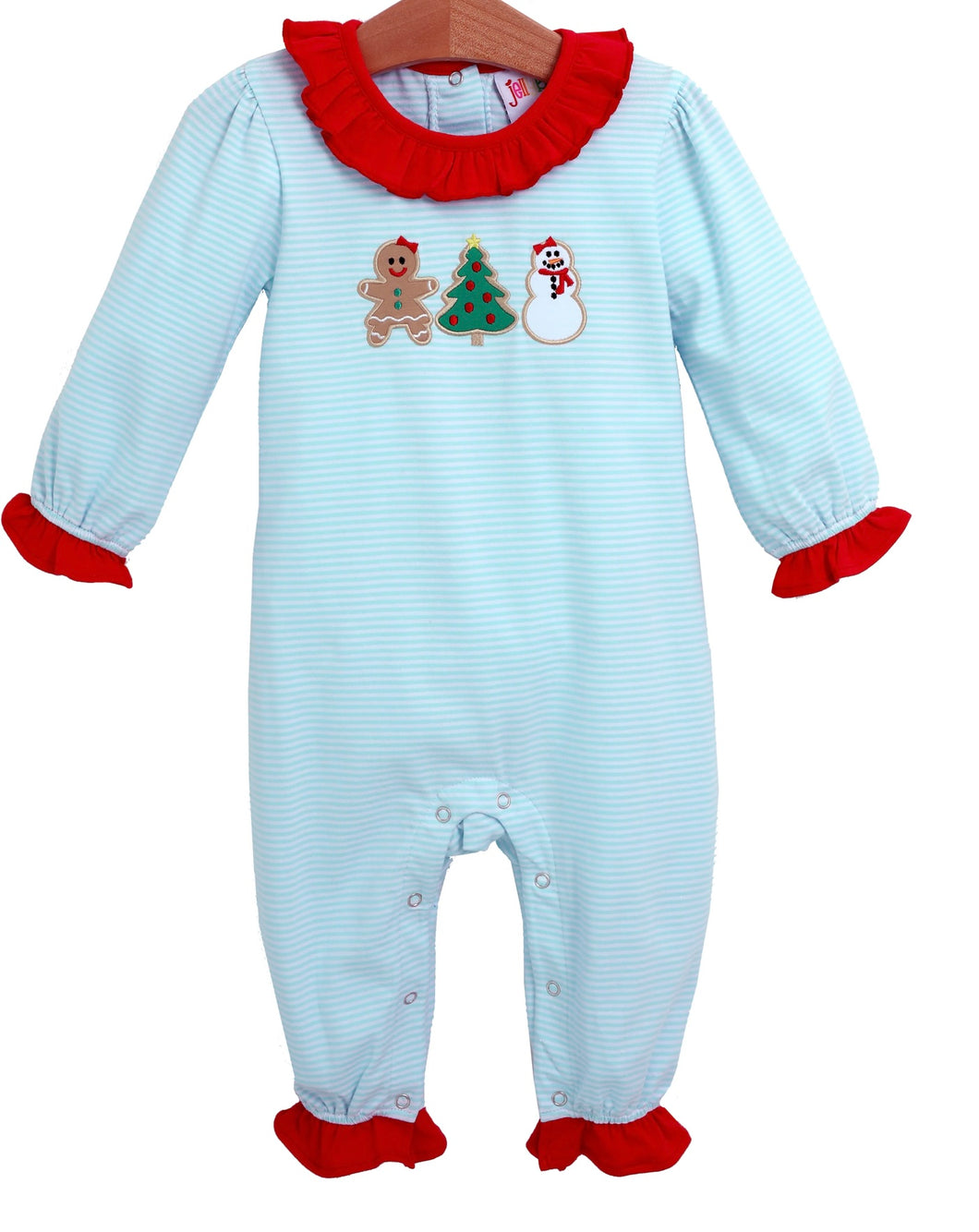 Christmas Cookie Applique Ruffle Romper