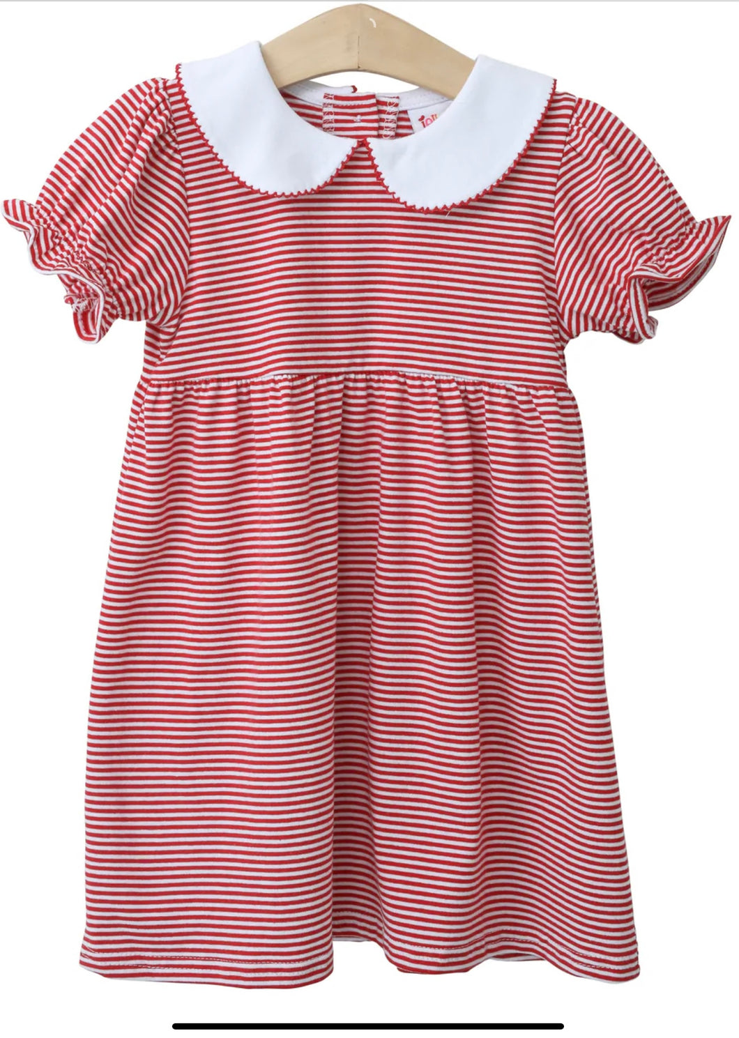 Charlotte Dress red stripe (short Sleeve)