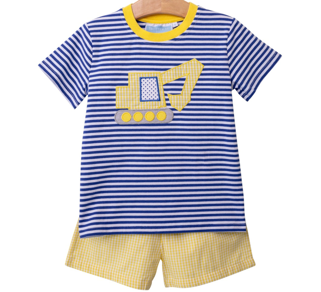 Excavator applique short set