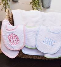 Load image into Gallery viewer, Miller collection bib and burp cloth set
