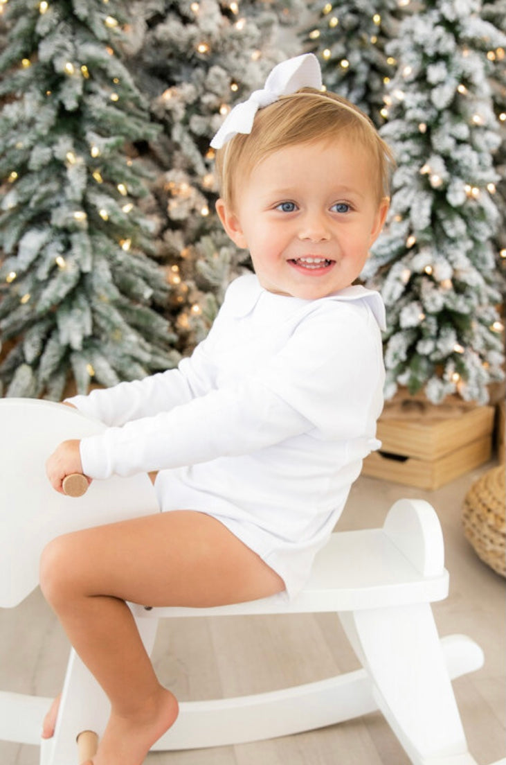 Unisex Peter Pan collar bodysuit