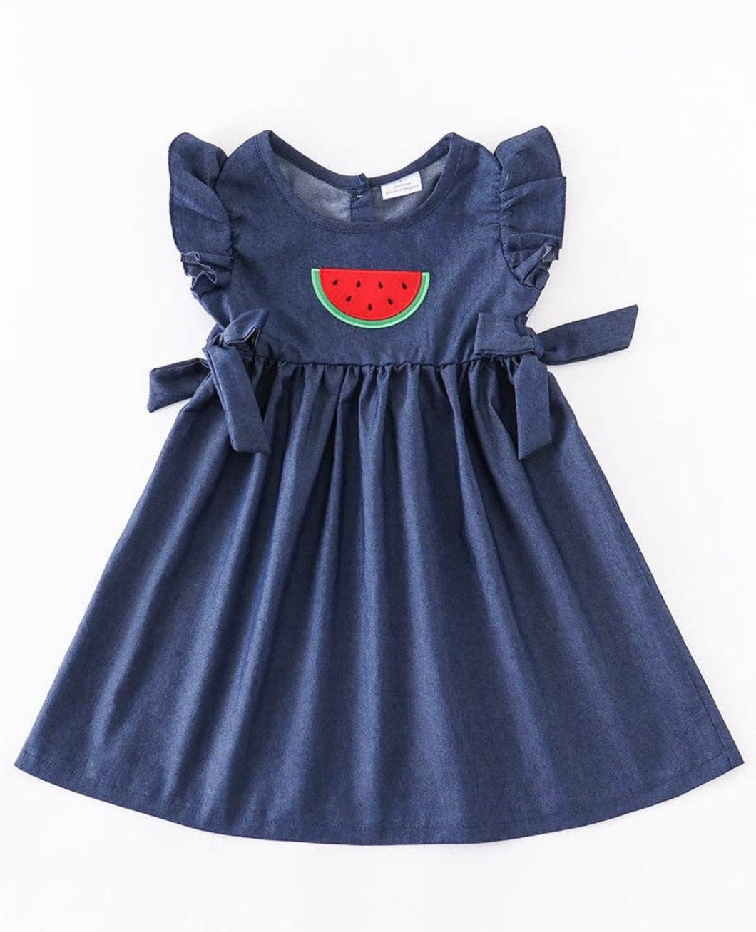 Blue denim watermelon dress