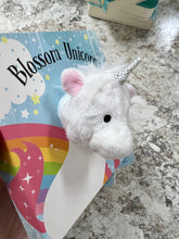 Load image into Gallery viewer, Blossom Unicorn finger puppet book
